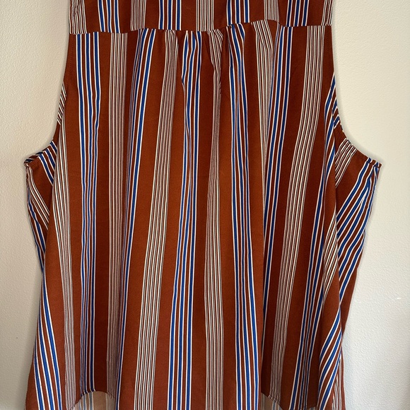 ModCloth My Kind Of Casual Shift Shirt Striped V-Neck Women's Size 4X - Picture 3 of 3